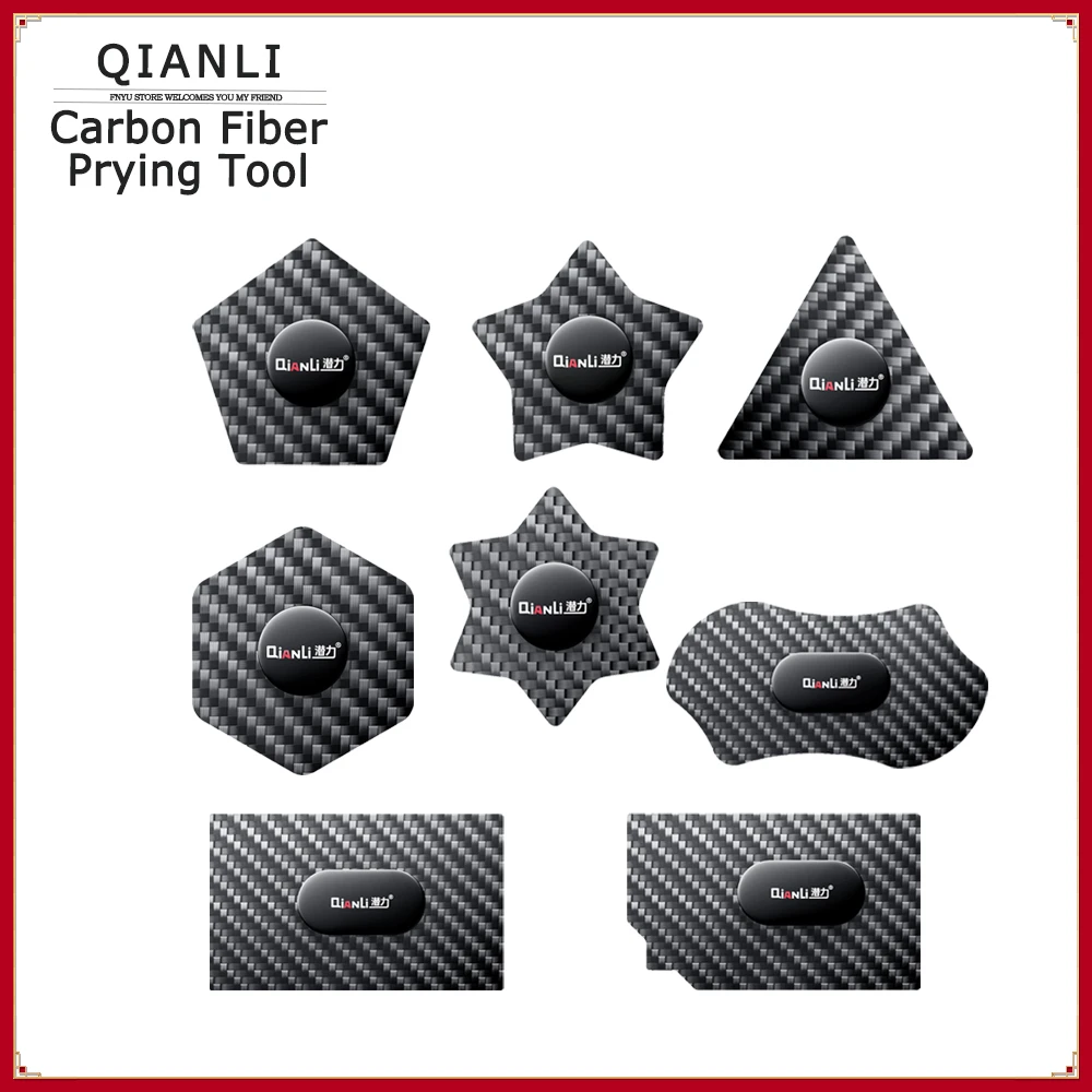 QIANLI Carbon Fiber Universal Dismantling Plate Precision Electronic  IC Wafer for IPhone Glass Back Cover Pry Tools Component