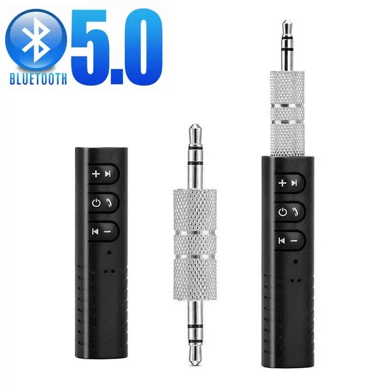 2-in-1 Auto Wireless Bluetooth 5.0 Sender 3,5mm Klinke AUX Audio Auto-Audioempfänger für Mobiltelefon Lautsprecheradapter Freisprecheinrichtung