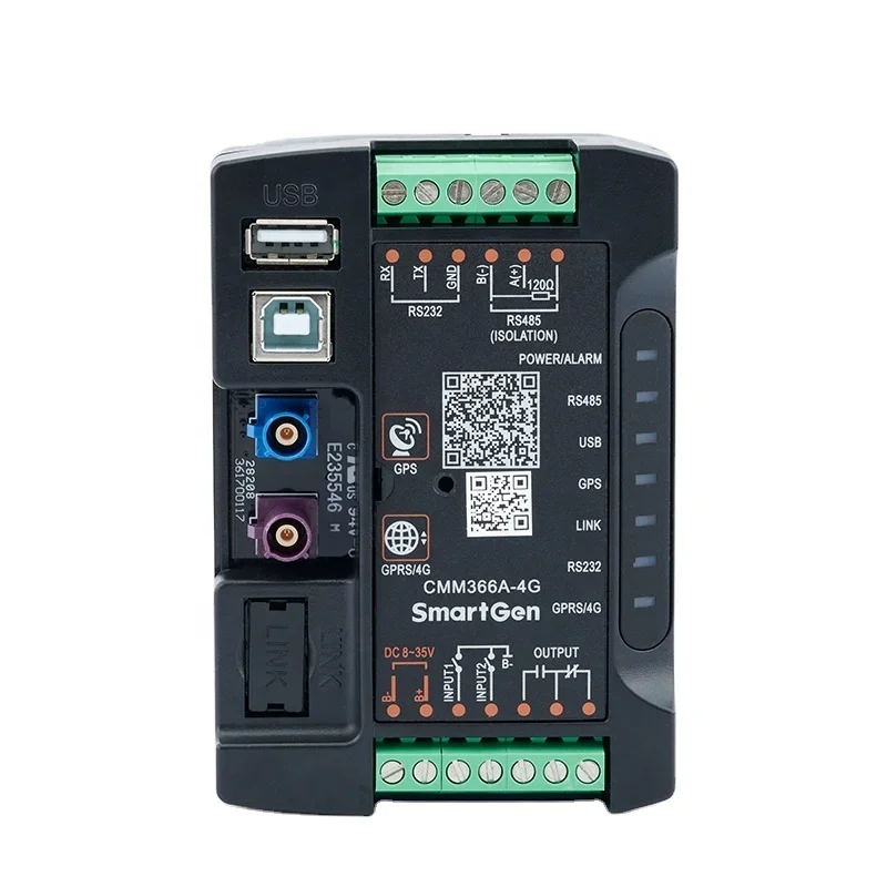 

Smartgen CMM366A-4G Cloud server Monitoring Communication Module Achieve Genset (with SCI) Connect to Internet