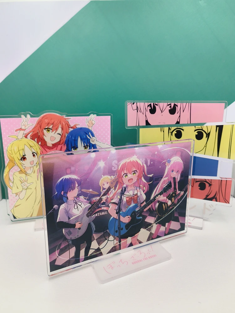 Bocchi The Rock Animation Peripheral Goto Ichiri End Band Acrylic Stand Tabletop Creative Decoration Two-dimensional