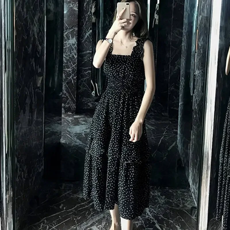 Women Dresses Strap Chiffon Dress Women\'s Dress Summer Long Skirt Vestido De Mujer