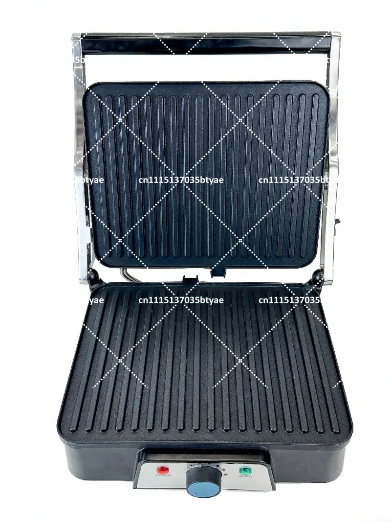 Indoor Electric Panini Press Grill 180 Degree Open Design Sandwich BBQ Steak Maker Non Stick Household Cooking