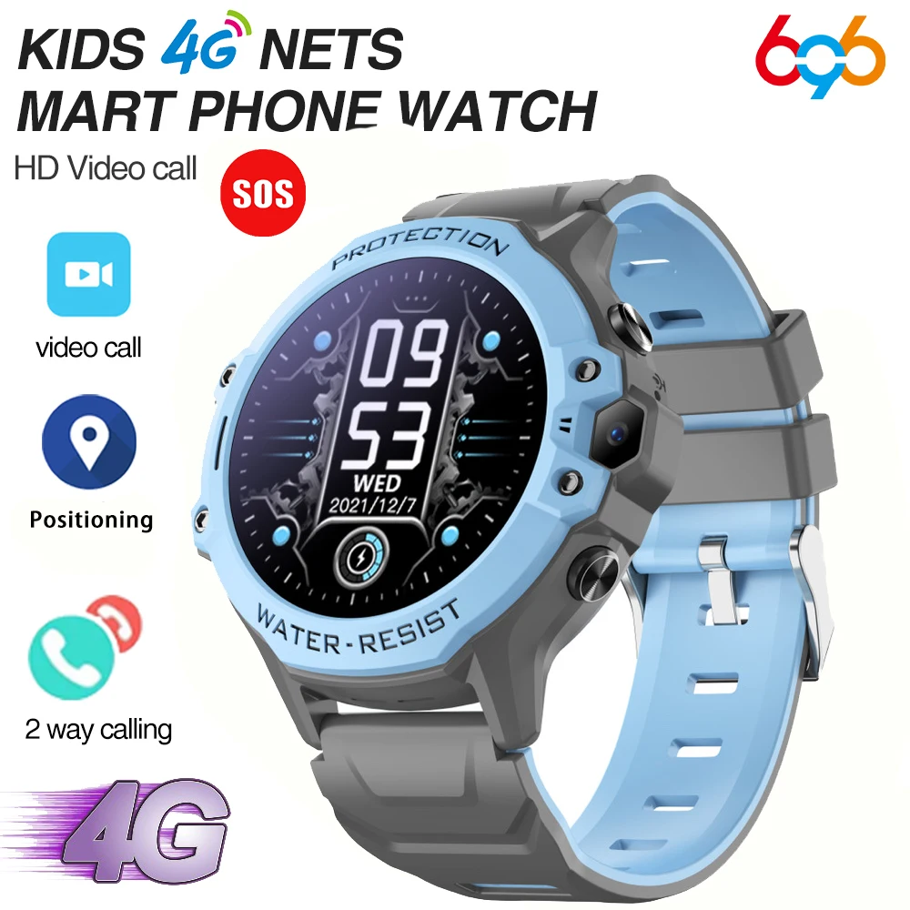 

Kids 4G Video Call Chat Smart Watches Student 1.28" Waterproof WIFI LBS Location 700Mah Battery Calculator Children Smartwatch