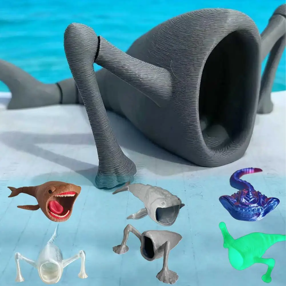3D Printed Deep-Sea Monster Action Figure Ocean Marine Animals Decor Ornament Model Movable Joint Creative Cute Toy Gift Craft view 2