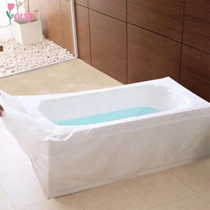 Travel Portable Disposable Bathtub Cover Bag Tub Film Family Hotel Health Clean Bath Home Decor Salon Household Bags 90x 47in