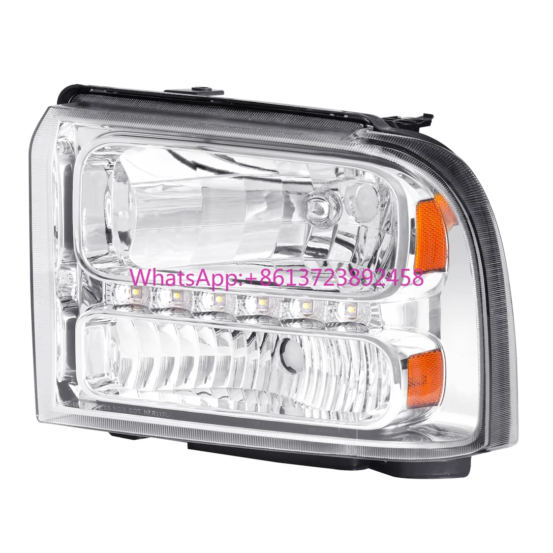 

Hot-selling Front Light Excursion Crystal Headlights W/SMD LED Light Strip for 2005-2007 Ford F250/F350/F450/F550 (Chrome/Clear)
