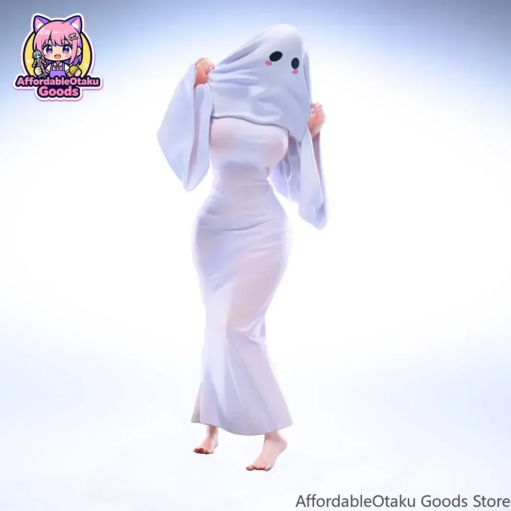 Standing Ghost Girl Anime Figure, 1/6 Scale Waifu Statue PVC Resin Collectible Desktop PC Case Decor Gift