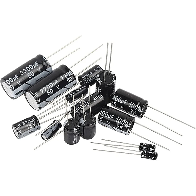 AUKENIEN 23 Value 288PCS Electrolytic Capacitor Set from 10uF to 2200uF 10V 16V 25V 35V 50V Capacitors Aluminium Capacitor Kit