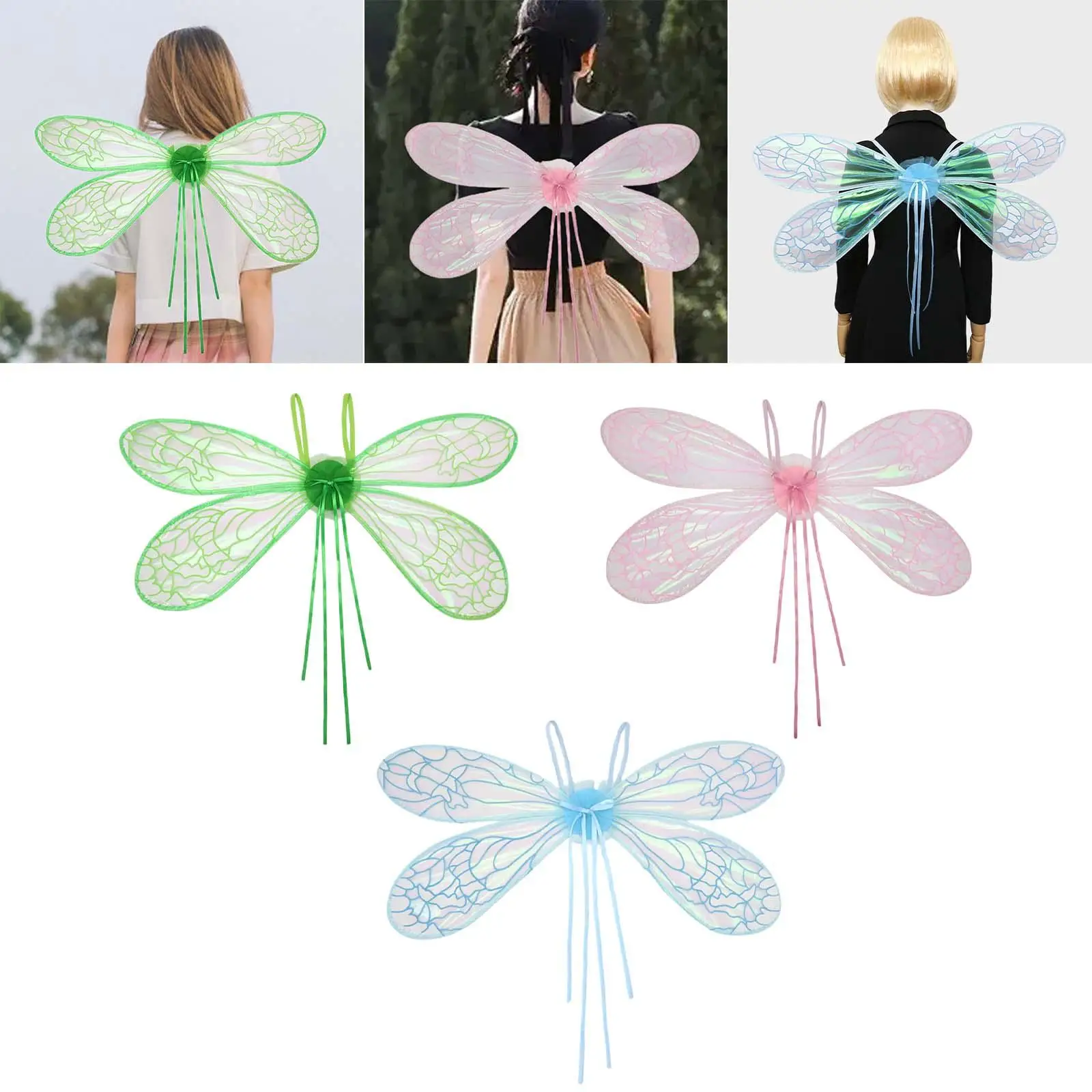 Dragonfly Fairy Wing Comfortabel aankleden Angel Wing Fairy Wing voor meisjes voor Halloween themafeest Festival carnaval kinderen