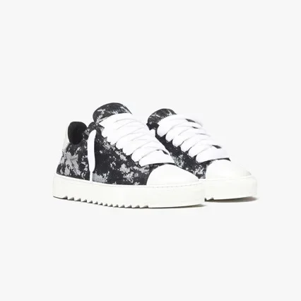 Casual Breathable Men's Board Shoes Thick Bottom Versatile Sports Sneakers Denim Grey Cloth Print Spray Paint Canvas Shoes