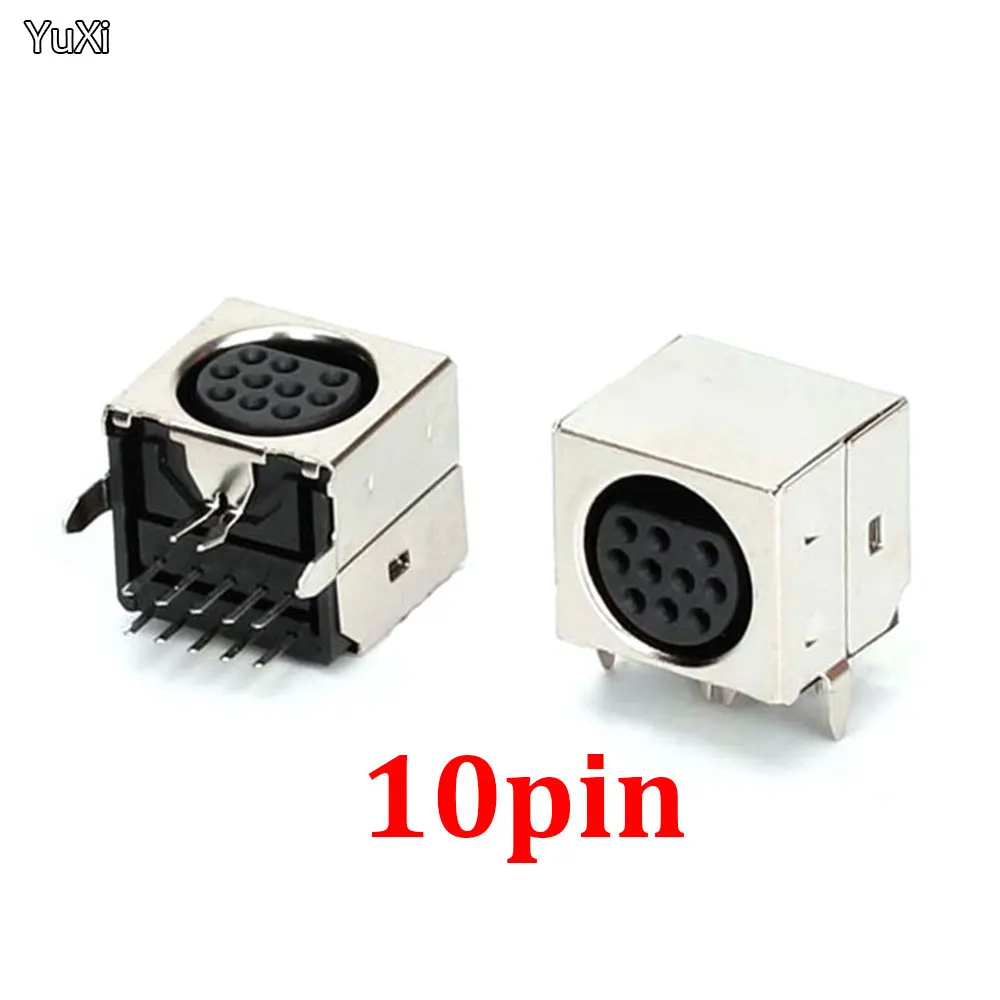 Yuxi 1-20 stuks md behuizing vrouwelijke din 10 mini pin s-video adapter socket mini din poort connector