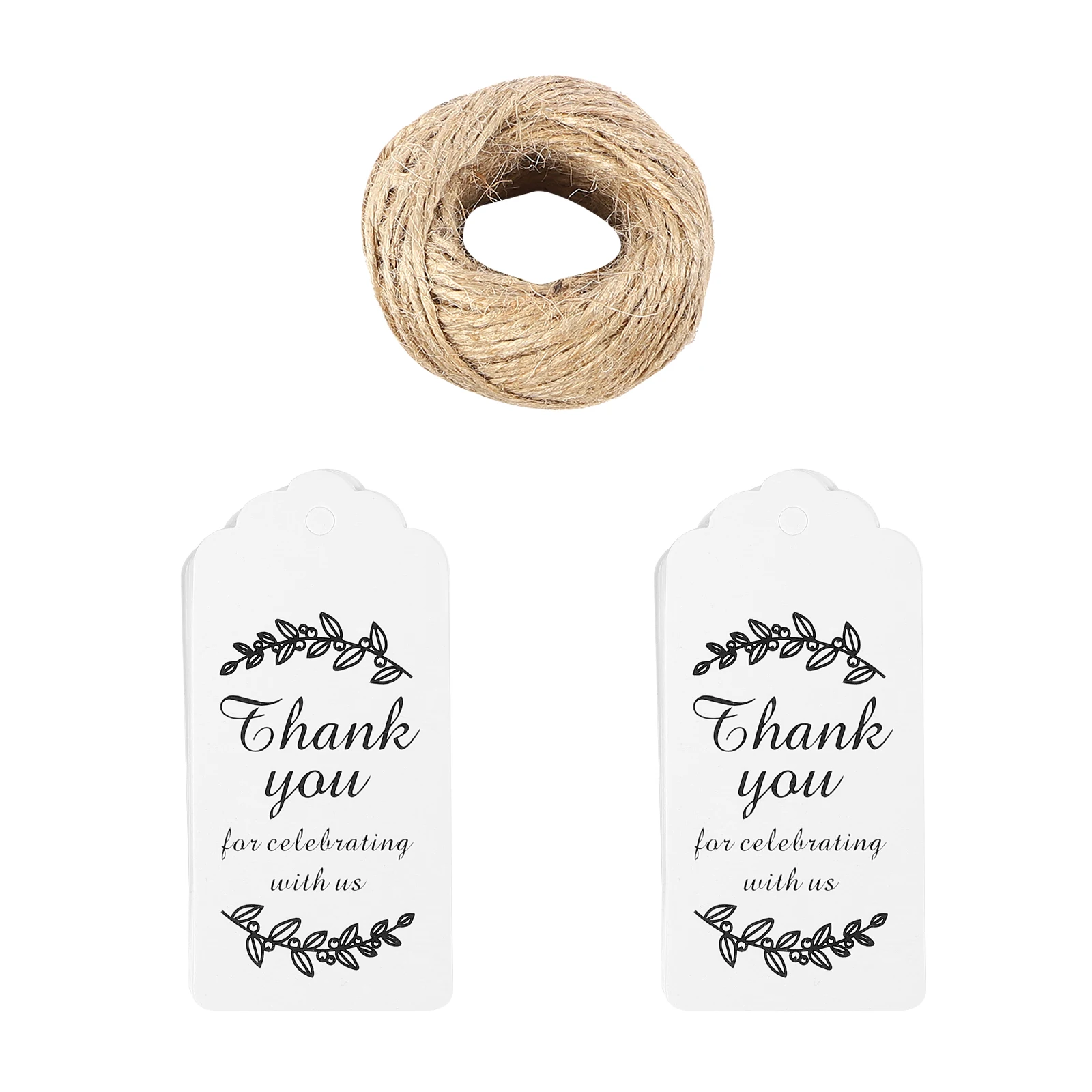 

Thank You Wedding Tags Paper Hanging Pendants Packaging Decor Labels Ceremony Gift Box Tags Rope Easy Use Carry