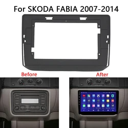 2 Din Android Auto Radio Frame Kit Voor Skoda Fabia 2007-2014 Auto Stereo Installatie Dashboard Montage Fascia Cover Bezel