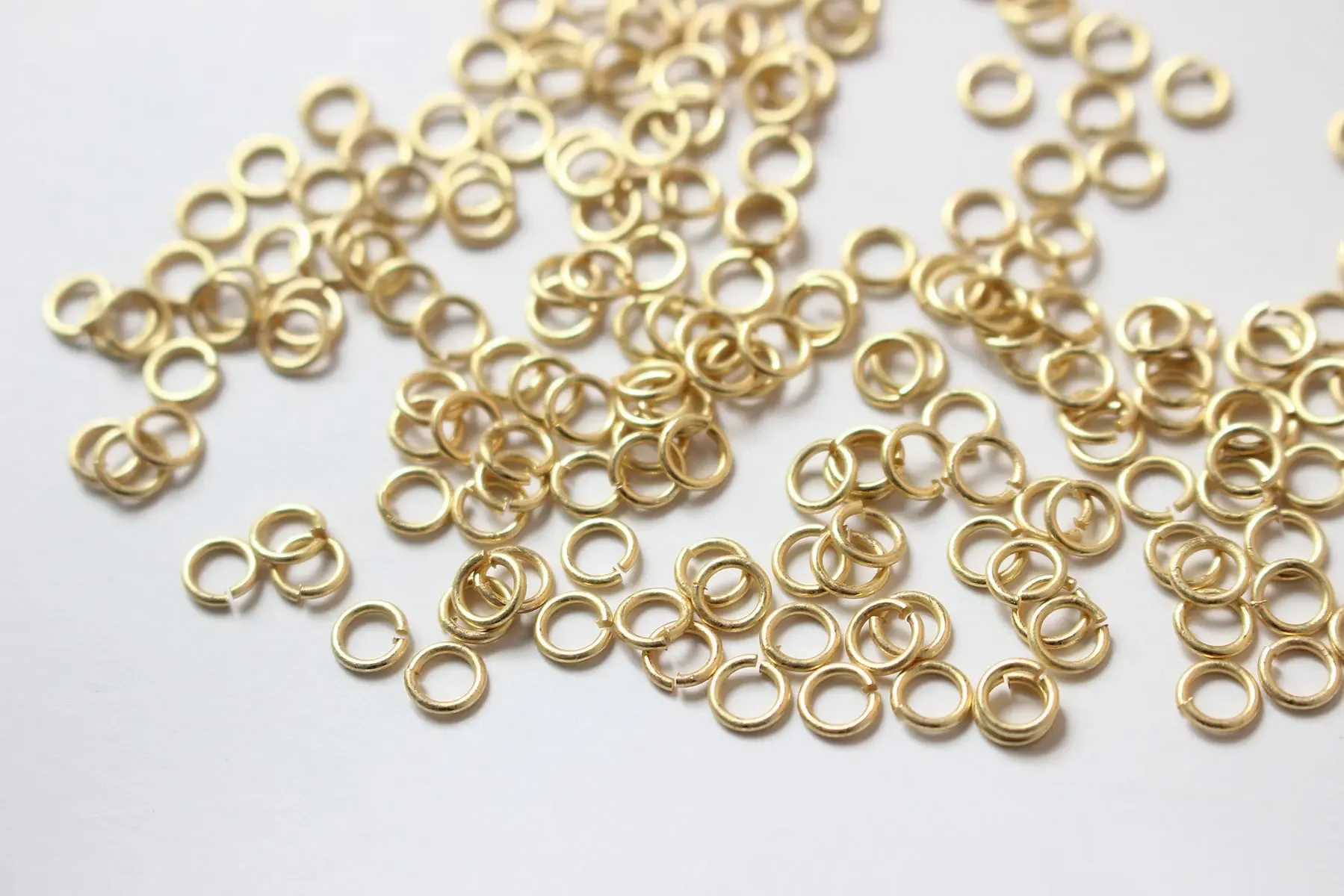 40pcs DIY Earring Opening Ring Dumb Gold 4mm-5mm-7mm Basic Accessories Hand Made Material Jewelry Making