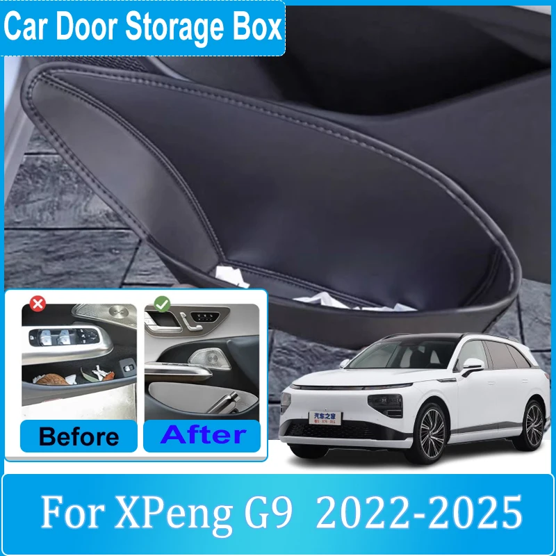 

Auto Door Storage Box For XPeng G9 Accessories 2025 2024 2023 2022 Door Slot Storage Covers Protective Pad Dust-proof Car Tools