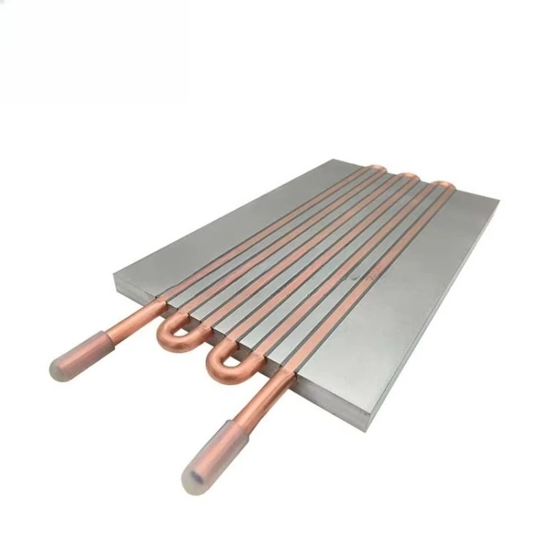 

Water-cooled block Aluminum 240mm 250mm Copper tube Liquid-cooled cold plate Winding radiator 45mm