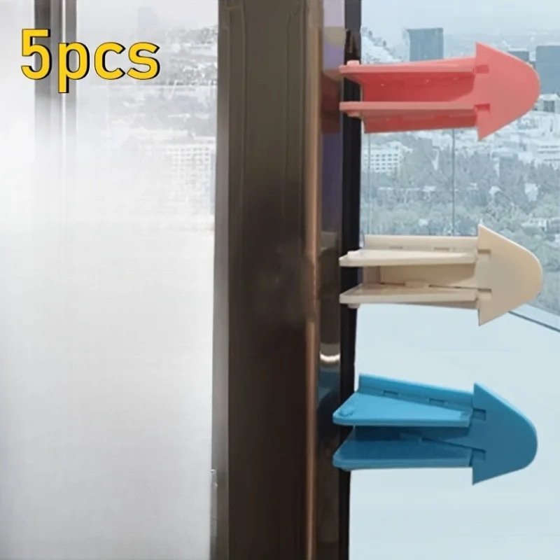5 PCS Window Lock Sliding Door Aluminum Alloy Safety Sliding Window Stopper Screen Window Fixing Buckle