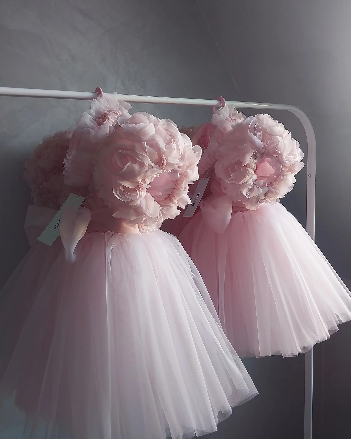 

Jill Wish M003 Princess Baby Flower Girl Dress Lace Flowers Knee Length 1st Birthday Wedding Party Evening Gown for Kids