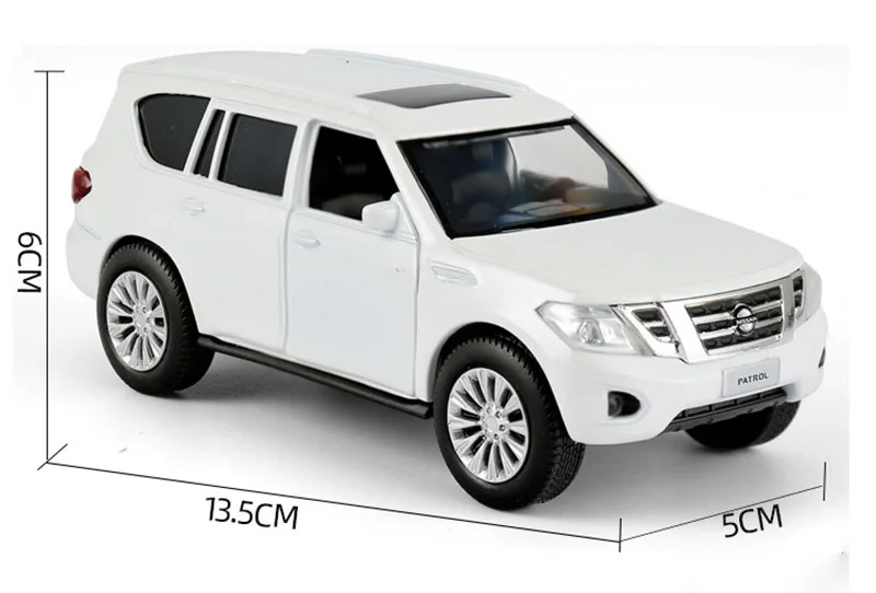 1:36 Nissan Patrol Y62 Police SUV Alloy Car Model Toy Die Cast Pull Back Toys Vehicle For Children Gift F150