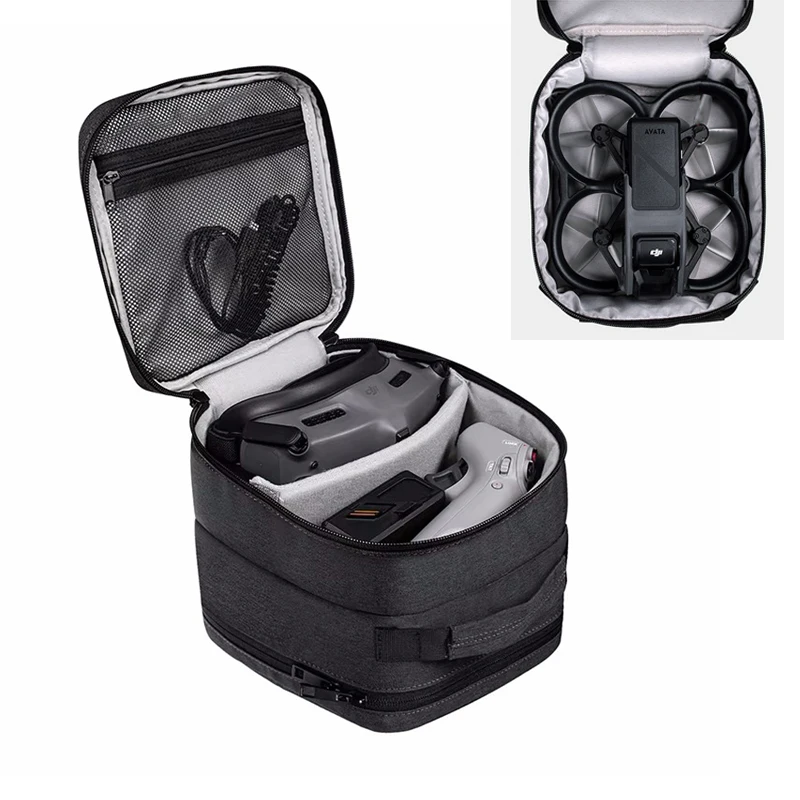 Portable Case Foldable Mini Double-layer Bag Handbag Motion Control Joystick Goggles 2 Glasses for DJI AVATA 1 Drone Accessories