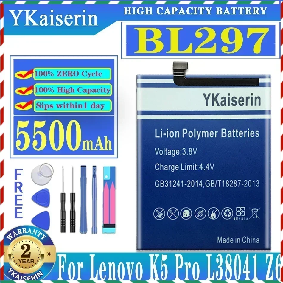 

BL297 BL296 Battery for Lenovo K5 Pro L38111 L38041/Z6 Lite Pro 6.3 inch K5Pro Z6Lite/L78121/ Z6Pro L78051 Batteria