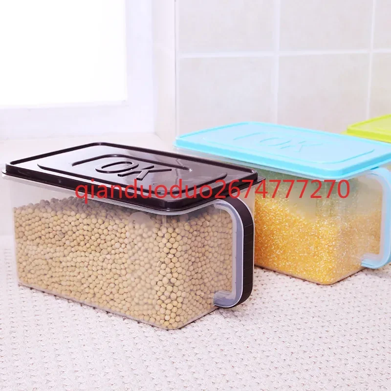 

Sealed fresh-keeping box kitchen can be stacked with handle food storage box multi-function plastic grain