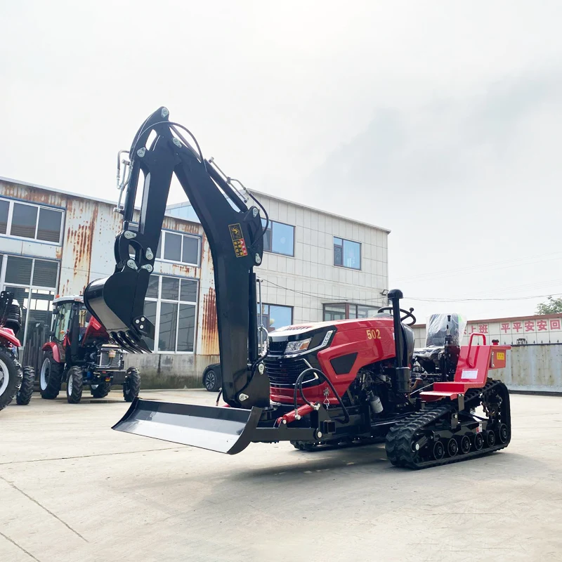 

Customized Multifunctional Crawler Rotary Tiller, 60HP Tractor, High-Horsepower Plowing Machine, New Agricultural Micro Tiller