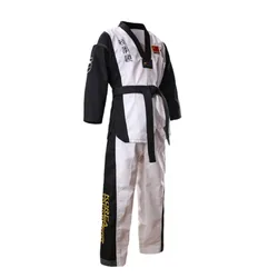 High Quality Black Red Taekwondo Uniform Training Taekwondo Suits Embroidery Uniforms Dobok  Size 120-190cm