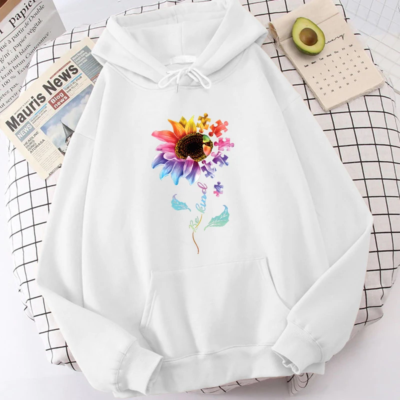 (High Quality Hoodies)Sunflower Hoodies Pullover Unisex Hooded Sweatshirt Harajuku Streetswear Long Sleeve