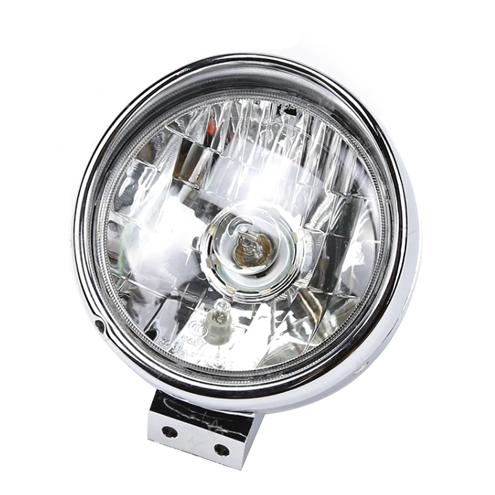 Motorcycle Retro Round Chrome Front Headlight Head Lamp Assembly For Suzuki GZ125HS GZ150-A Superlight