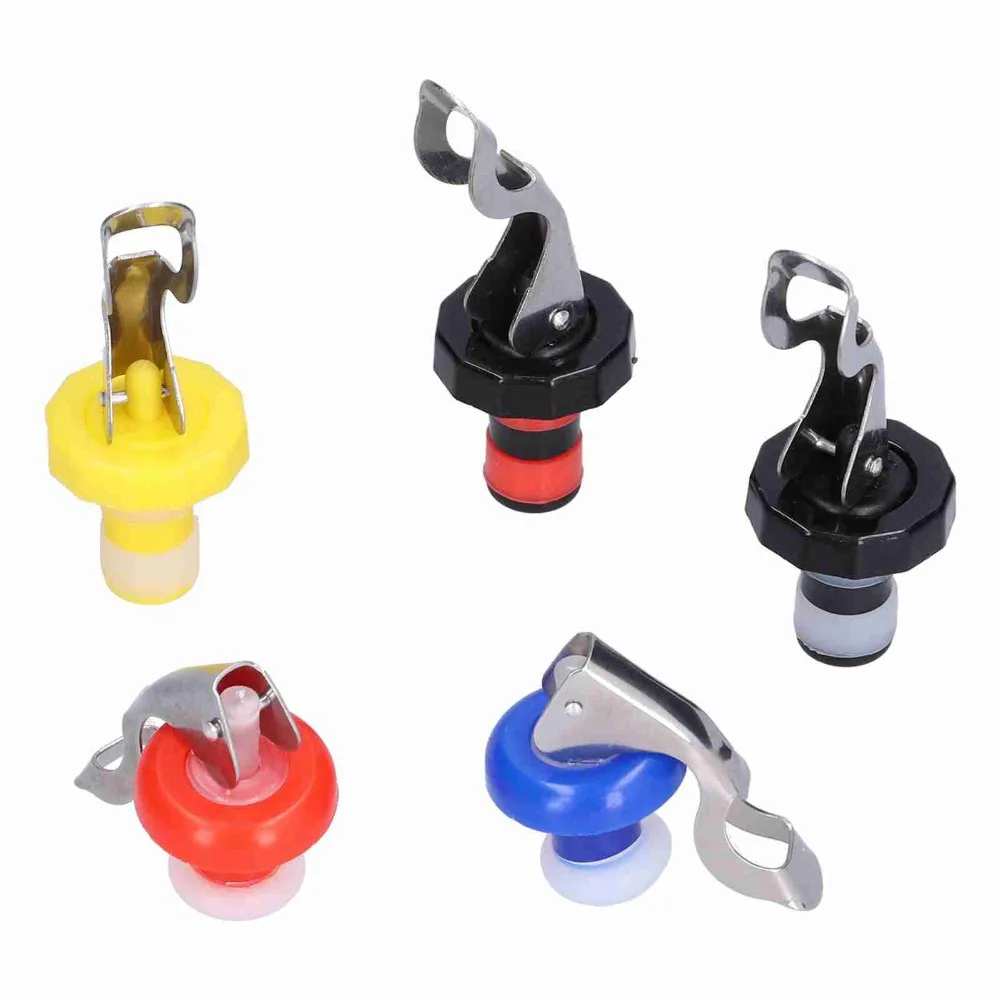 

5pcs Silicone Wine Bottle Plug Manual Reusable Beverage Bottle Cork Expanding Plug Airtight Seal Vacuum Wine Stopper Champagne