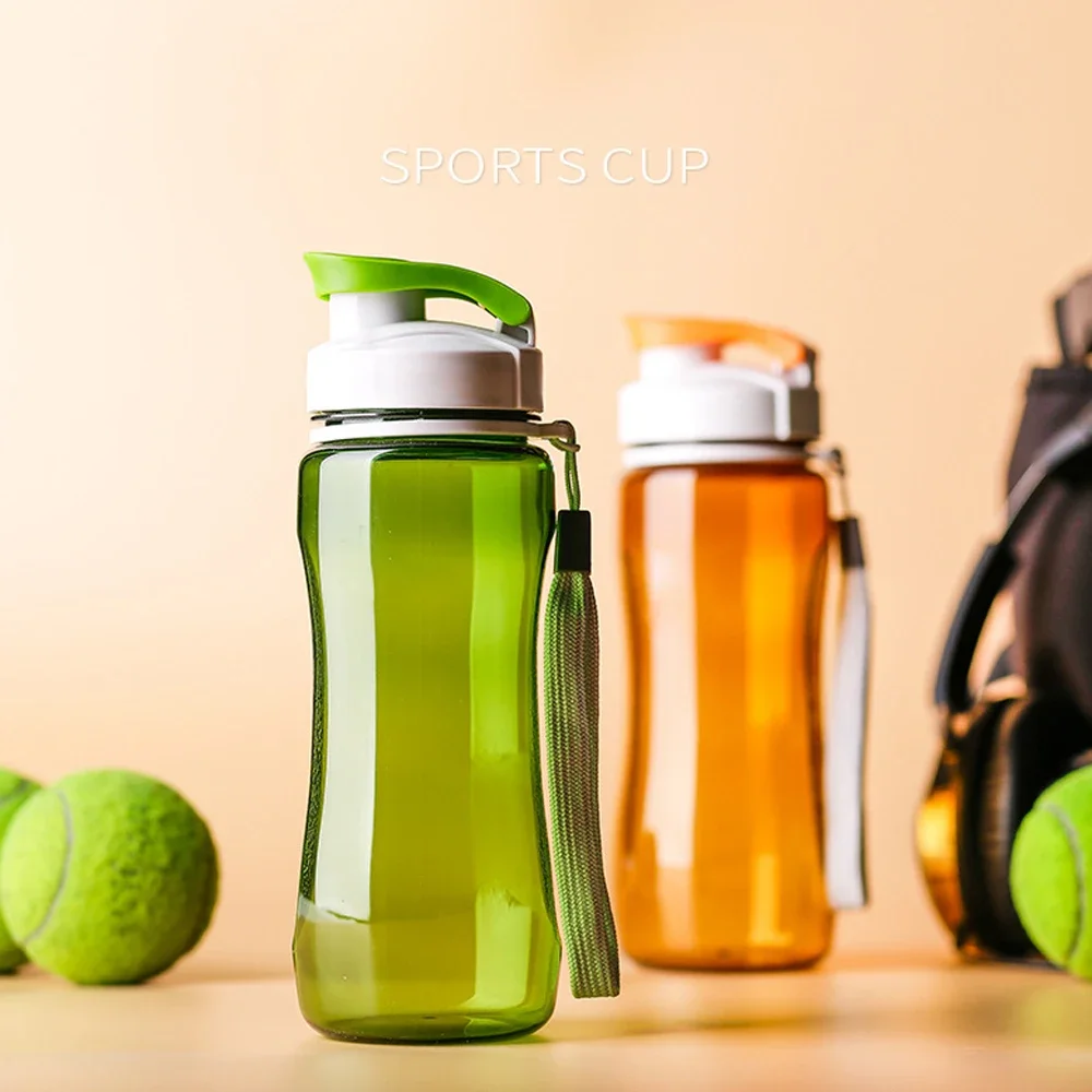 560ML Water Bottle Sport Train Travel Portable Shaker Bottle Bike Hiking Plastic Leakproof School Water Bottle BPA Free Drinkwar