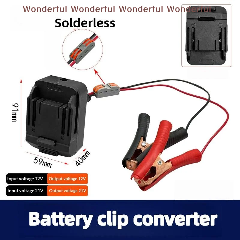 

Vehicle Igniter Starter Body Separator Adapter; Emergency Battery Clip Converter and Lighting