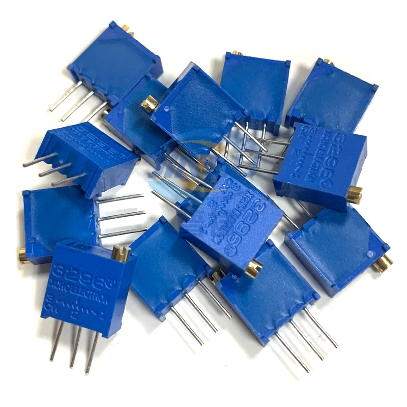 10PCS 3296W 100Ohm-2M 1K 2K 3K 5K 10K 20K 25K 30K 50K 100K Potentiometer adjustable resistance value multi-turn fine adjustment