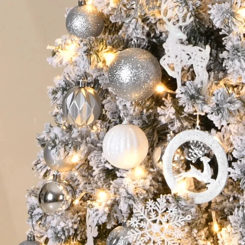 

Роскошная рождественская елка с зашифрованным снегопадом 120-300 см и упаковкой рождественских украшений для домашнего магазина, декоративные фигурки