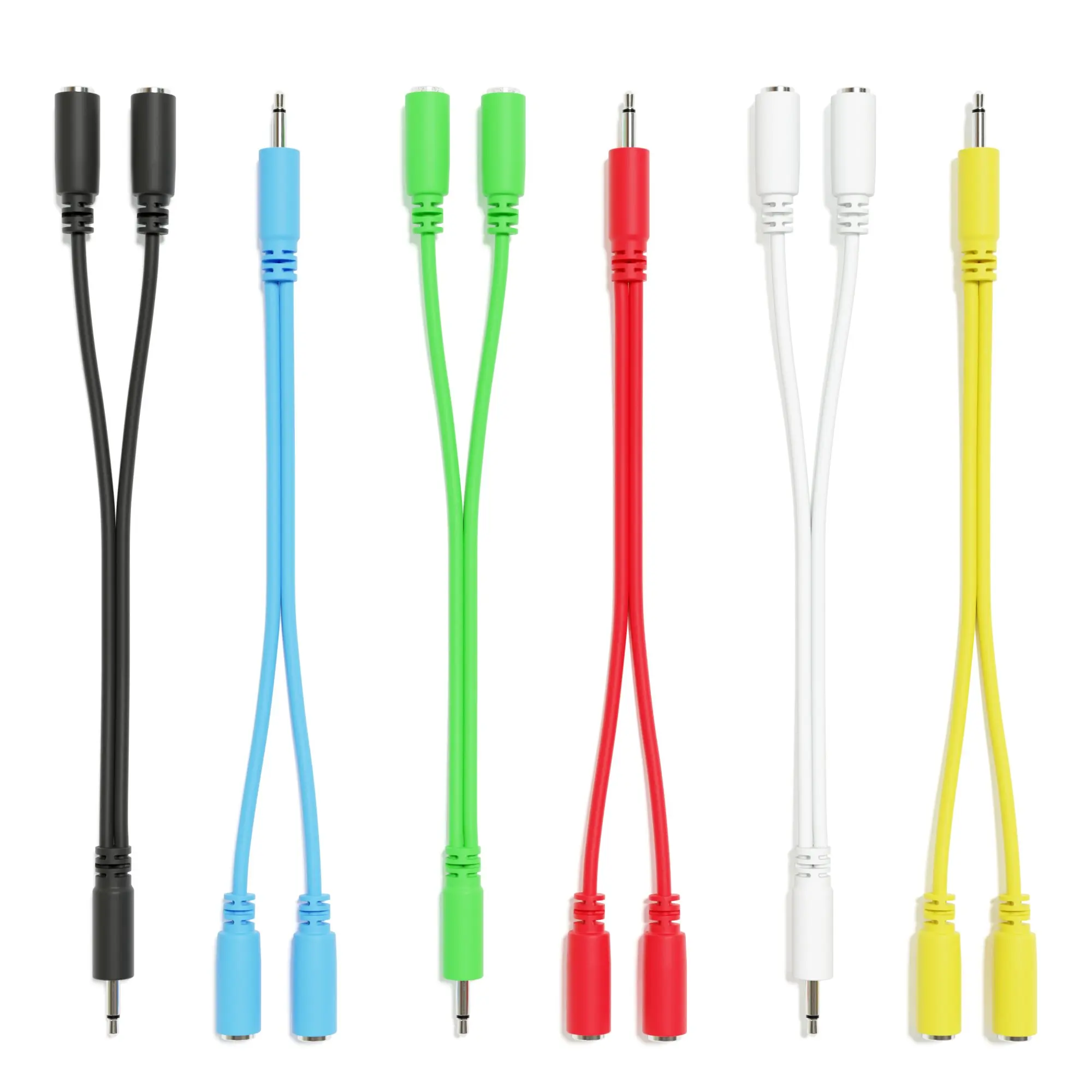 ExcelValley - Mono Splitter Y Patch Cables - TS 3.5mm 1/8" Eurorack Synth Synthesizer