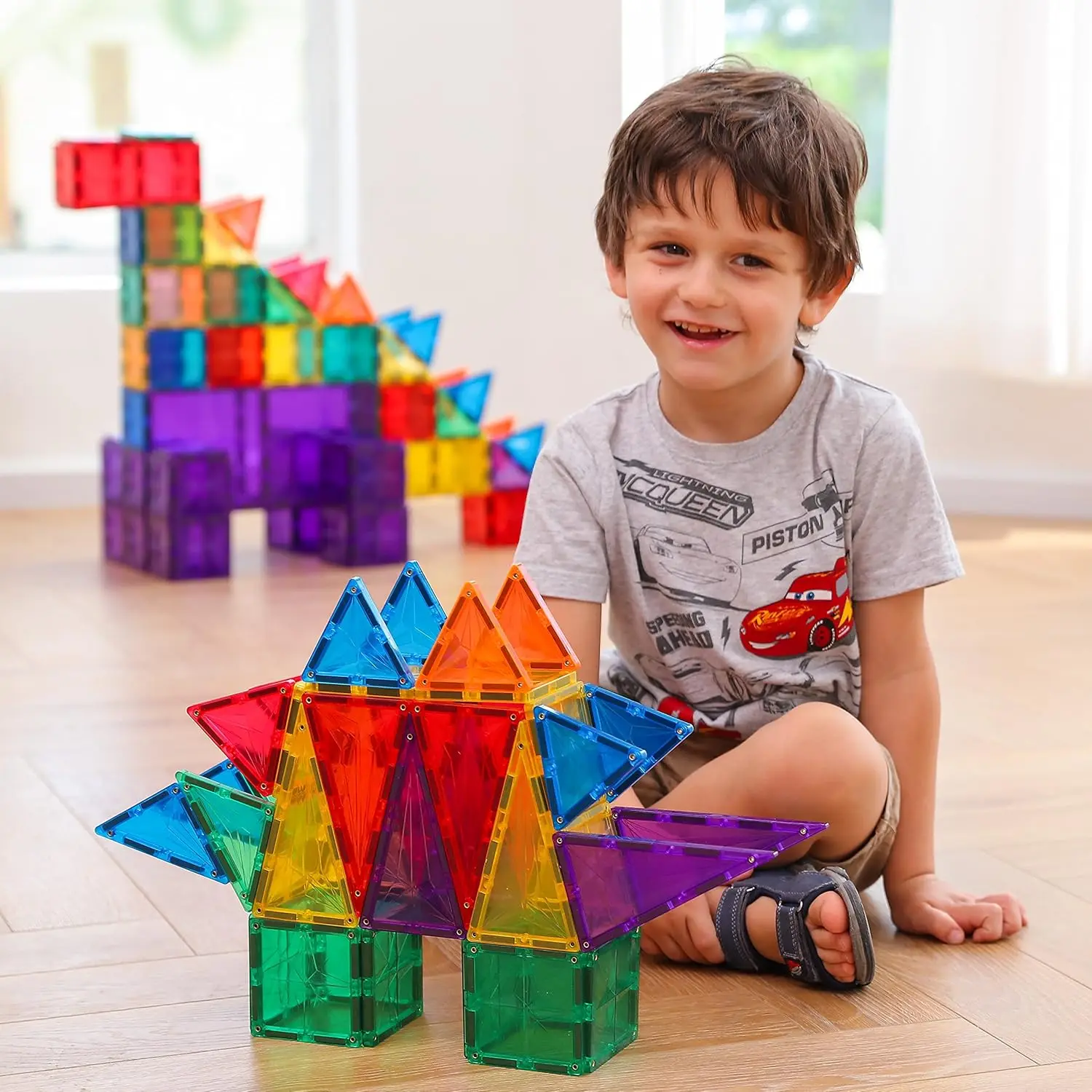 110PCS Premium MagneticTiles, MagnetTiles, STEM AUTHENTICATED, Magnetic Blocks, Magnetic Building Blocks, Magnets for Kids, Magn