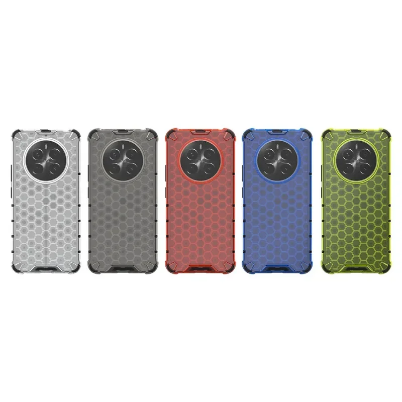 Luxury Anti-Slip Shockproof Armor PC Case, Clear Silicone Phone Cover, Realme 12 Pro Plus 10, C63, C61, NarzoN63, 4G, 5G image 6