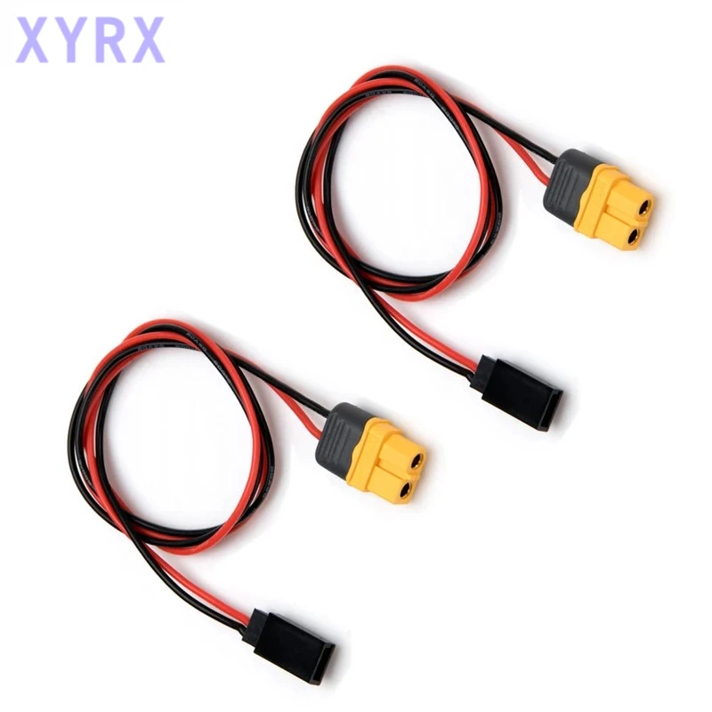 

2Pcs XT60H Female to Futaba Female Adapter Wire Charge Lead Cable 22awg 30cm for RC Plane Car Boat Battery Charger Motor Esc