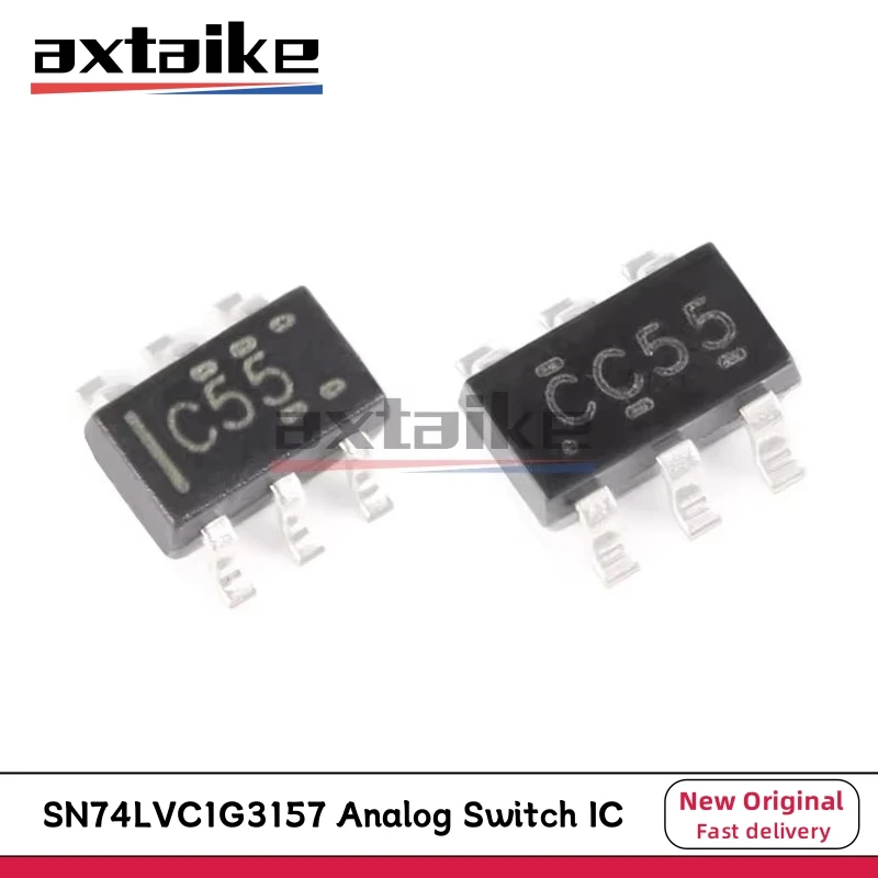 20PCS SN74LVC1G3157 SN74LVC1G3157DBVR SOT23-6 SN74LVC1G3157DCKR SC70-6 CC55 C55 SMD Single Pole Double Throw Analog Switch IC