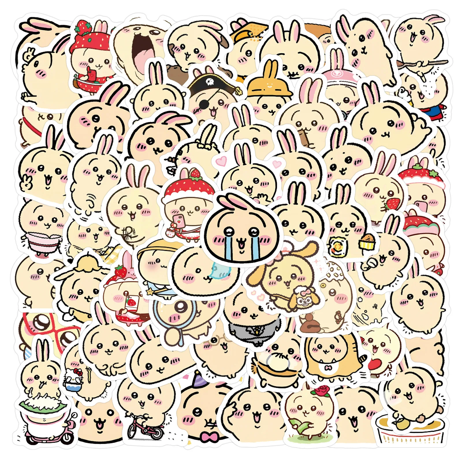 30/60/100 Cartoon Niedliche Chiikawa Usagi Aufkleber Graffiti-Sticker DIY Handy Gepäck Skateboard Auto Cartoon Graffiti-Aufkleber Spielzeug Geschenk