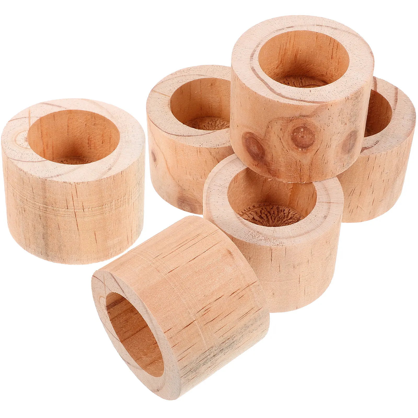 6Pcs Wooden Succulents Planter Pot Vintage Style Sturdy Wood Flower Box for Indoor Outdoor Desk Shelf Bookshelf Display Decor
