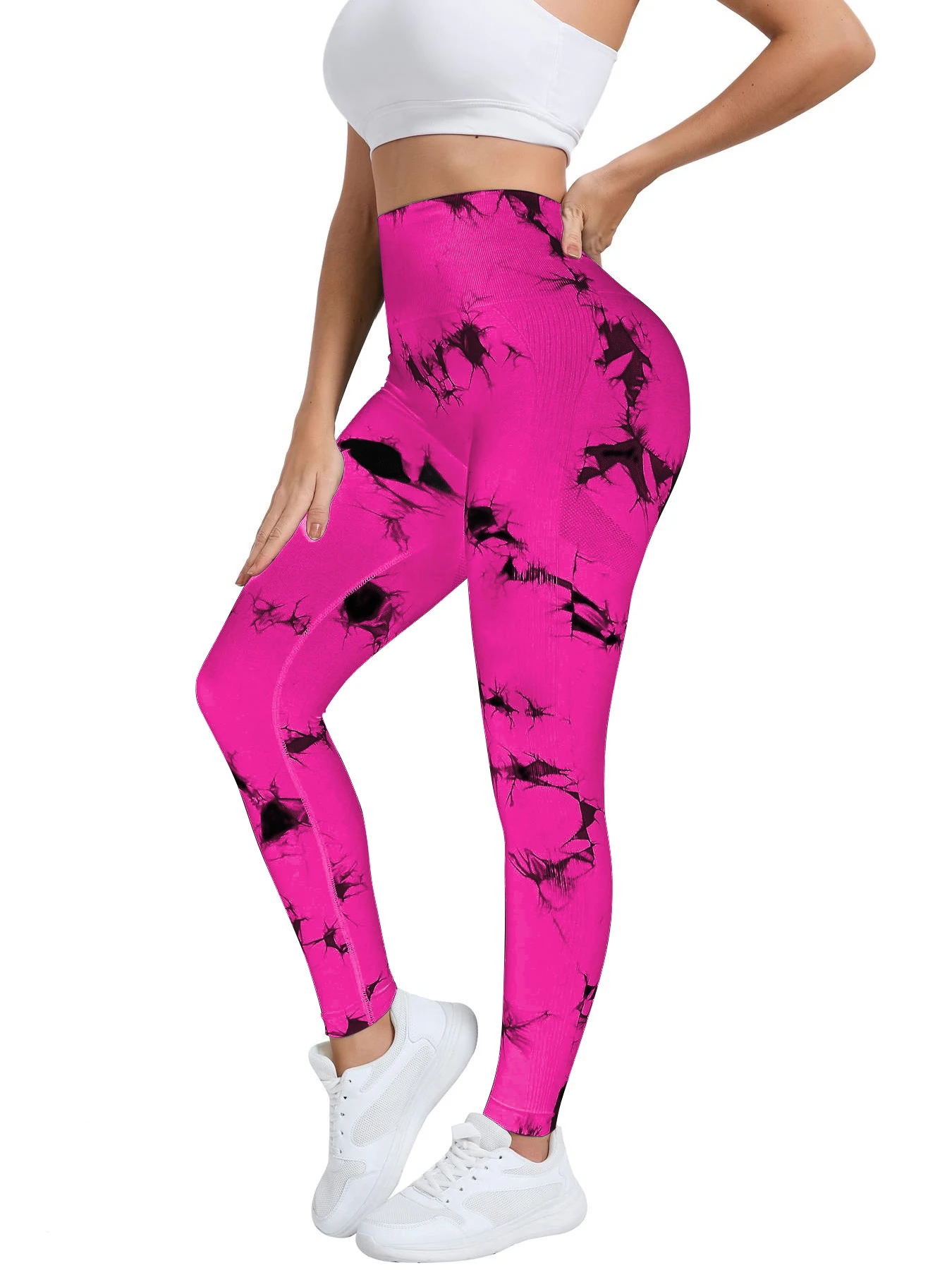 

3D Print Tie-Dye Color High-Waist Yoga Pants Women's Running Fitness Comfortable Leggings Fashion Casual Sports Elasticity Pant