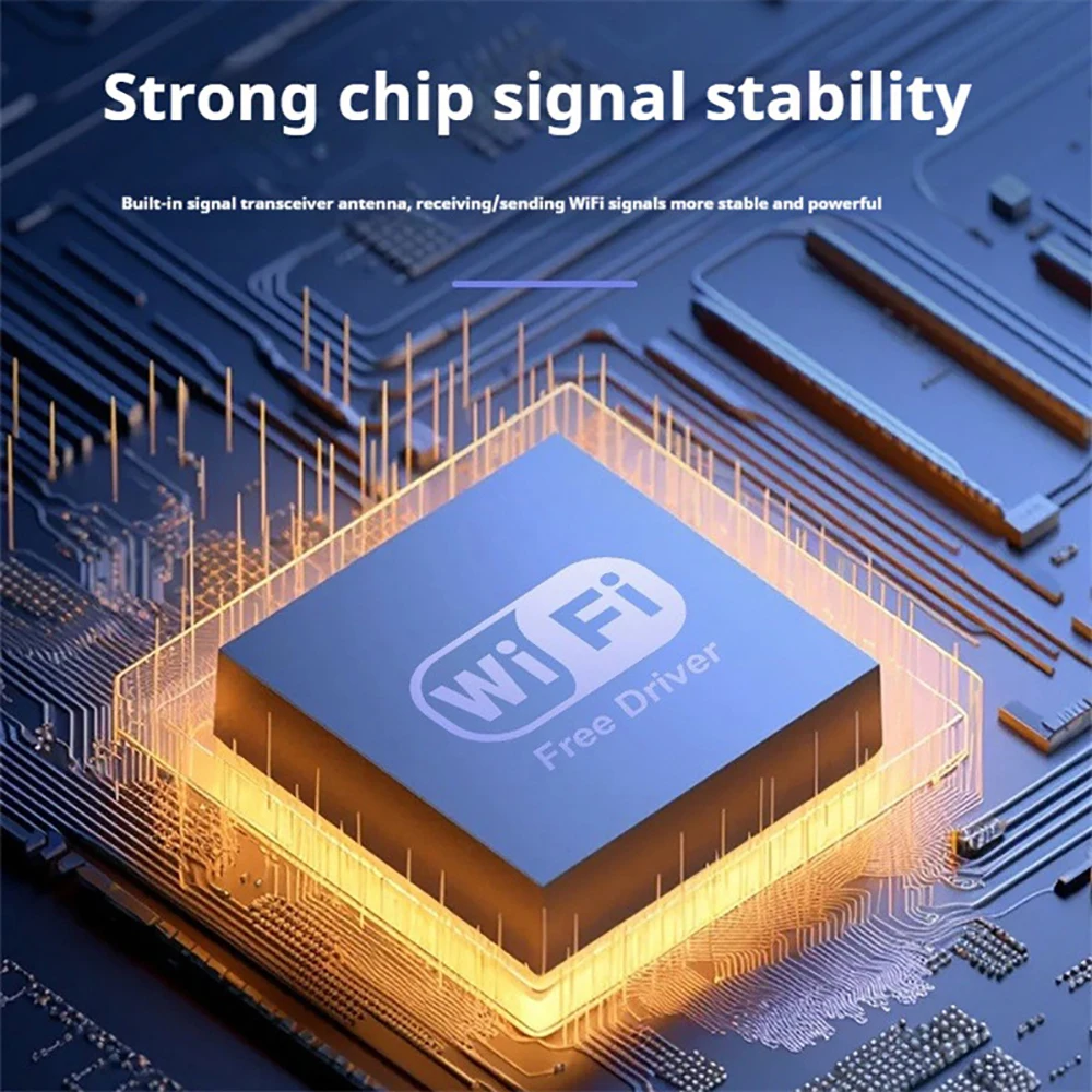 600Mbps WiFi 6 USB 2.0 어댑터 802.11AC 듀얼 밴드 2.4G 5GHz 무선 와이파이 동글 네트워크 카드 (윈도우 10 11 PC용, 무료 드라이버 포함)