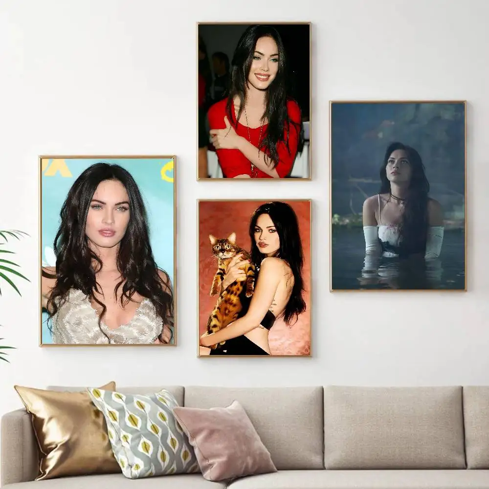 Jennifers Body Megan Fox Actor Whitepaper Poster HD Quality Poster Wall Art Painting Study Room Wall Decor
