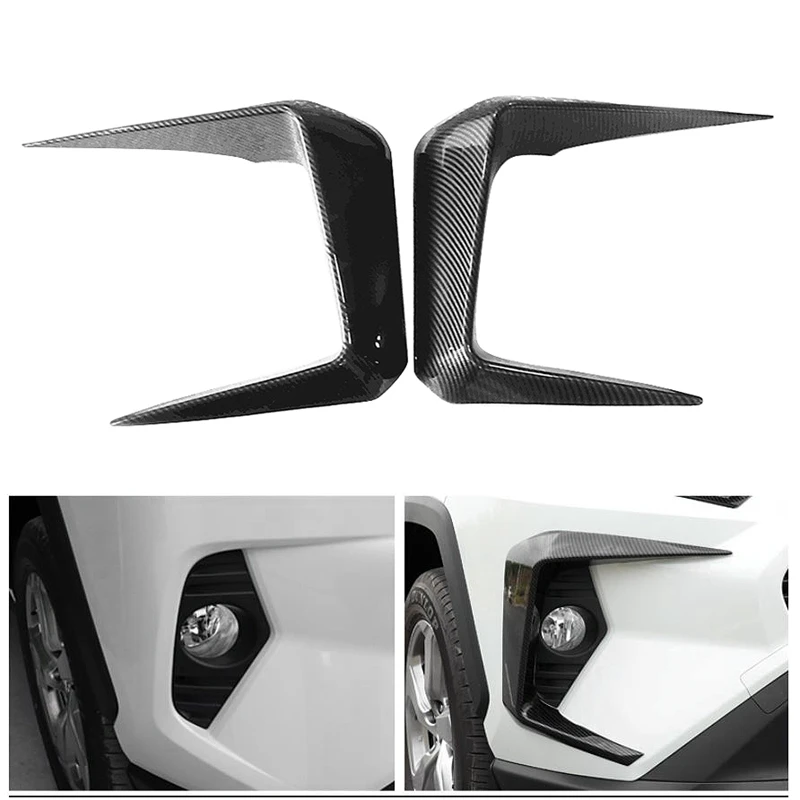 

2Pcs Front Foglight Eyebrow Eyelids Cover Trim Fog Light Lamp Protector For Toyota