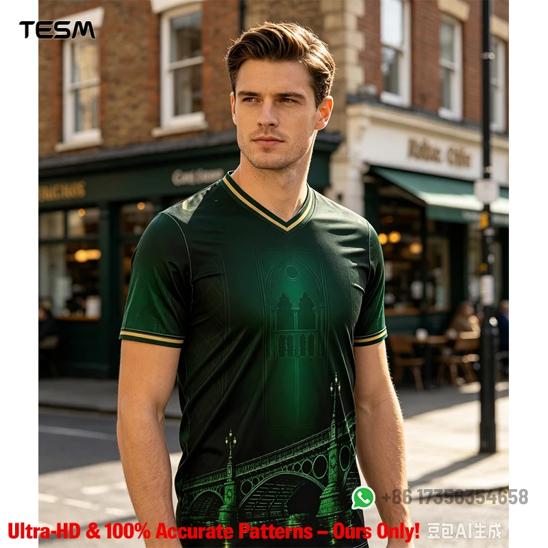 TESM Men Football Fans T Shirt Quick Dry Breathable Sports Jersey Adults Kid Casual Street Short Sleeve Soccer Training Tees