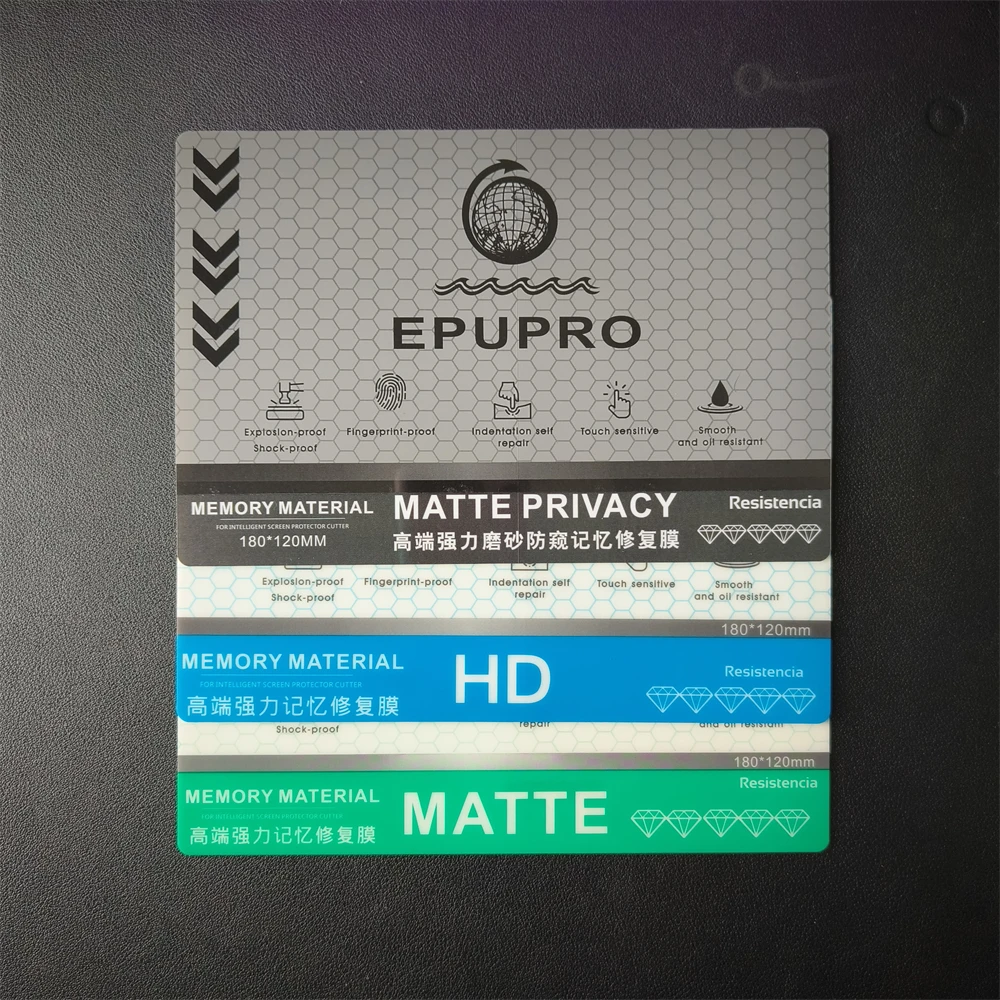 Vormir 50pcs Matte Privacy EPU Pro Filmes de hidrogel para cortador de plotter HD Matte Soft Curvo Protetor de tela para máquina de corte