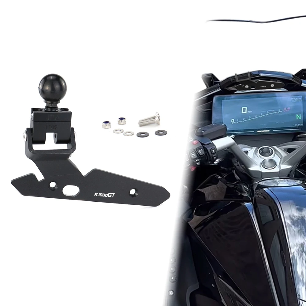 

Motorcycle Phone Adapter Holder Support Mount Fit For BMW K1600GT K1600 GT 2022 2023 2024 Aluminum GPS Navigation Plate Bracket