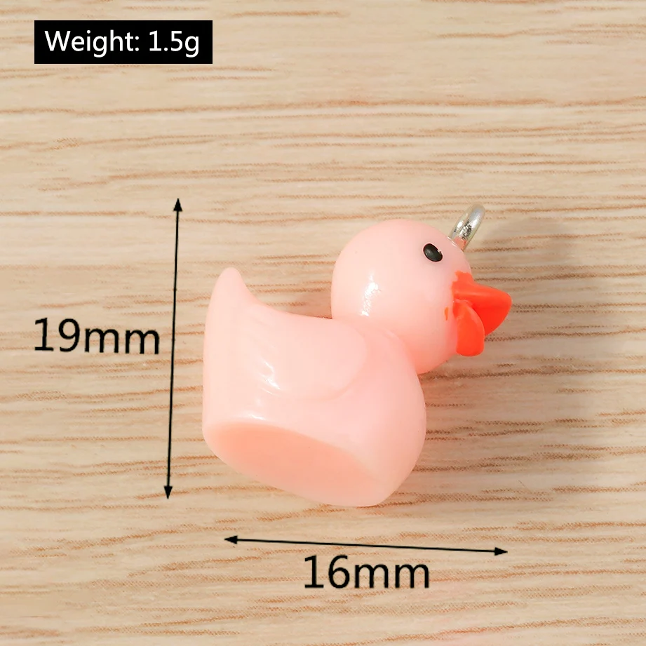 Tusember 10 Stück Tier-Charms, niedliche Harz-Biene, Kaninchen, Ente, Huhn, Milchkuh, Anhänger für Schmuckherstellung, Ohrringe, Halskette, DIY-Handwerk – Detail 10
